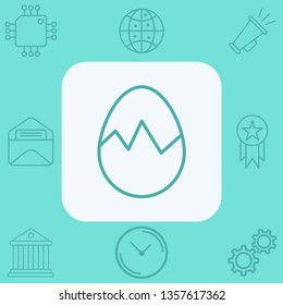 Broken egg vector icon sign symbol