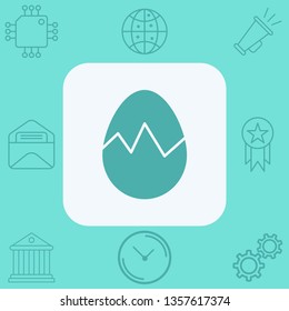 Broken egg vector icon sign symbol