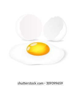 Broken egg. vector illustration