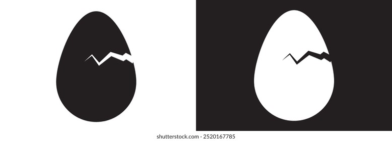 broken eggs icon  abstract symbol