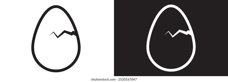 broken eggs icons abstract illustration