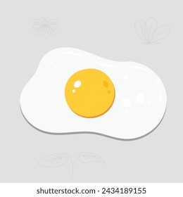 broken eggs isolated vector illustration .
