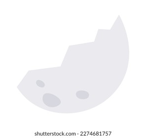 Broken eggshell flat icon Exotic egg. Vector illustration