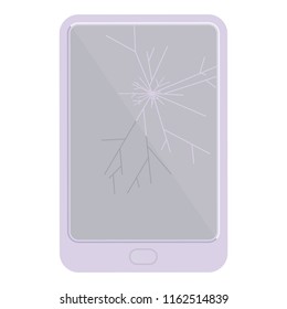 broken electronic tablet vector icon