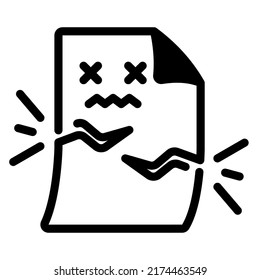 broken empty state single isolated icon with solid shape style