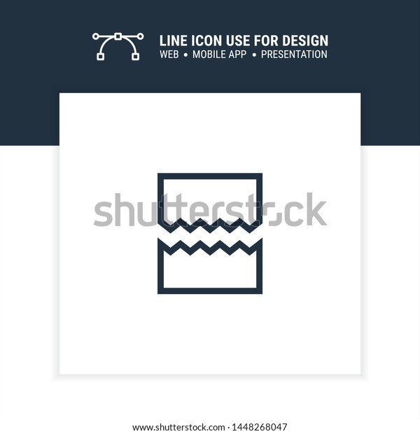 broken file icon\
design vector\
illustration