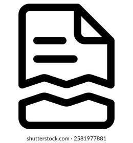 Broken File Icon for Documentation File  Data