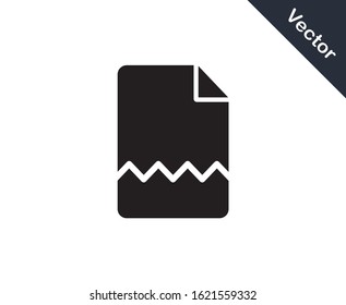 broken file icon vector design element logo template