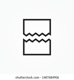 broken file single icon design vector illustration