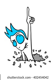 broken floor illustration