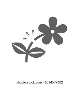 Broken flower icon in trendy flat style isolated on white background. Symbol for your web site design, logo, app, UI. Vector illustration, EPS