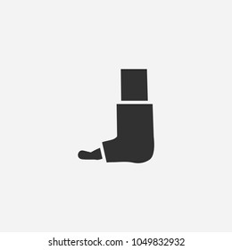 Broken Foot Icon Illustration Isolated Vector Sign Symbol