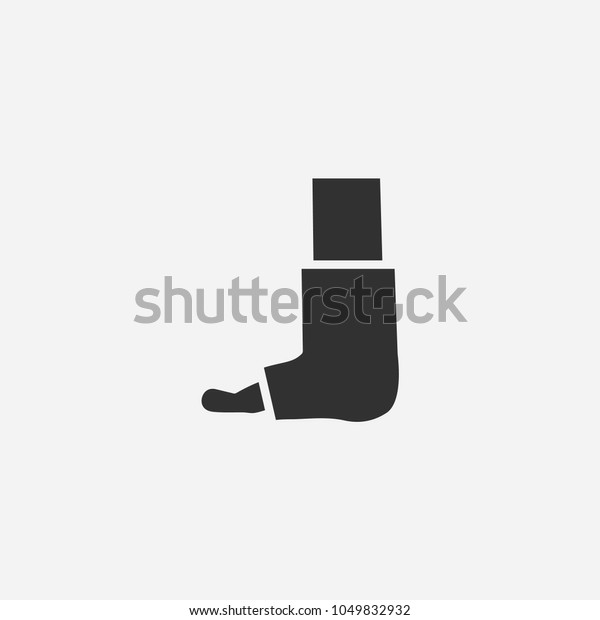 Broken Foot Icon Illustration Isolated Vector Stock Vector (Royalty