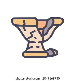 broken fountain color vector doodle simple icon