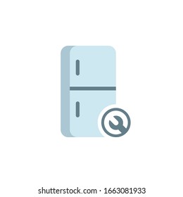 Broken fridge icon. Clipart image isolated on white background