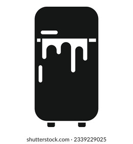 Icono de tecnología de nevera roto vector simple. Servicio de reparación. Trabajo frío