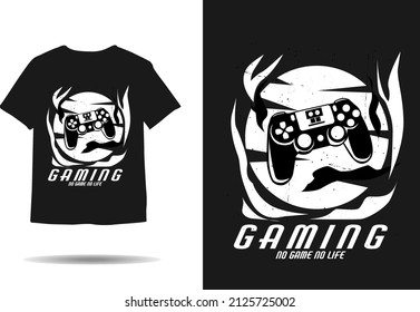 Broken Gaming Gear Silhouette T Shirt Design