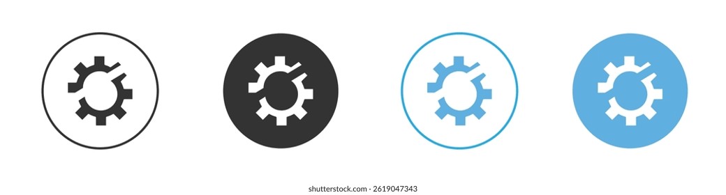 Icono de engranaje roto simple paquete de iconos de Vector plano