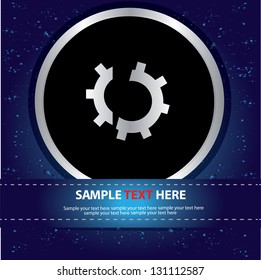 Broken gear sign,vector