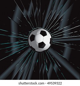 Broken Glass 2 Soccer Ball Vector Drawing