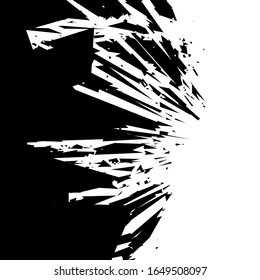 Broken glass. Abstract vector background.