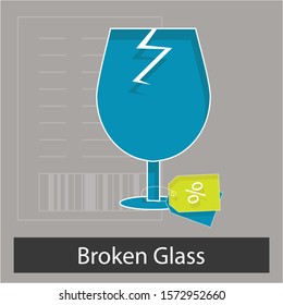 Broken glass concept. Creative idea design. Flat vector illustration for template, brochure, web design or presentation.