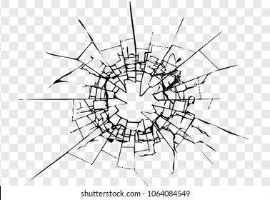 Broken Glass Cracks On Glass High Stock Vector (Royalty Free ...