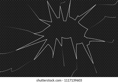 Broken glass, cracks on glass, high resolution