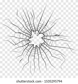 Broken Glass Cracks On Glass High Stock Vector (Royalty Free ...