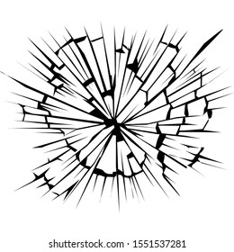 Vidrio roto, grietas, ilustración vectorial