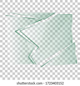 Broken glass. Debris. Vector illustration.