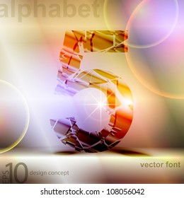 the broken glass font number 5