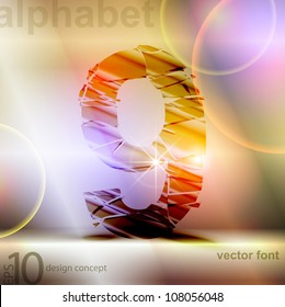 the broken glass font number 9
