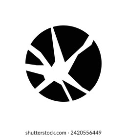 Vidrio roto, Ilustración del logotipo del icono plano de juego. Juego de iconos. Adecuado Para Diseño Web, Logotipo, Aplicación