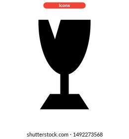 broken glass icon isolated sign symbol vector illustration - high quality black style vector icons
