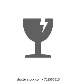 Broken glass icon vector