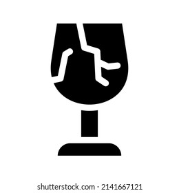 Design-Illustration für gebrochenes Glas-Symbol