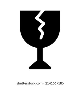 Icono de cristal roto Símbolo de diseño Ilustración de diseño