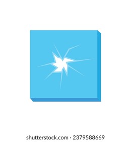 Vektorgrafik-Logo-Design aus zerbrochenem Glas