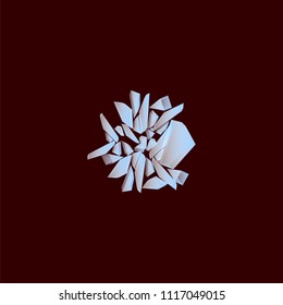 Broken glass on a red background