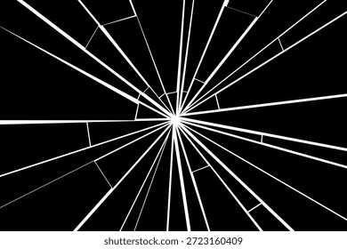 Superposición de vidrio roto. Gráficos de Vector de superficie de vidrio agrietado. Fragmentos de vidrio destrozados.