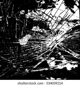 Broken Glass Overlay Texture for your design. EPS10 vector.
