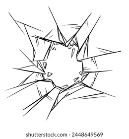 Broken glass picture is suitable as a background image. It's a vector image.