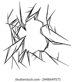 La imagen de vidrio roto es adecuada como Imagen de fondo. Es una Imagen de Vector.