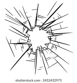 La imagen de vidrio roto es adecuada como Imagen de fondo. Es una Imagen de Vector.