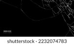 broken glass with realistic cracks black color. cracked screen texture for your design goals. editable vector illustration