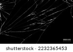broken glass with realistic cracks black color. cracked screen texture for your design goals. editable vector illustration