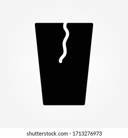 broken glass  sign icon vector illustration