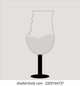 broken glass. simple design. Perfect for logos, symbols and icons