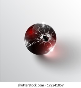 Broken Glass Sphere, Vector